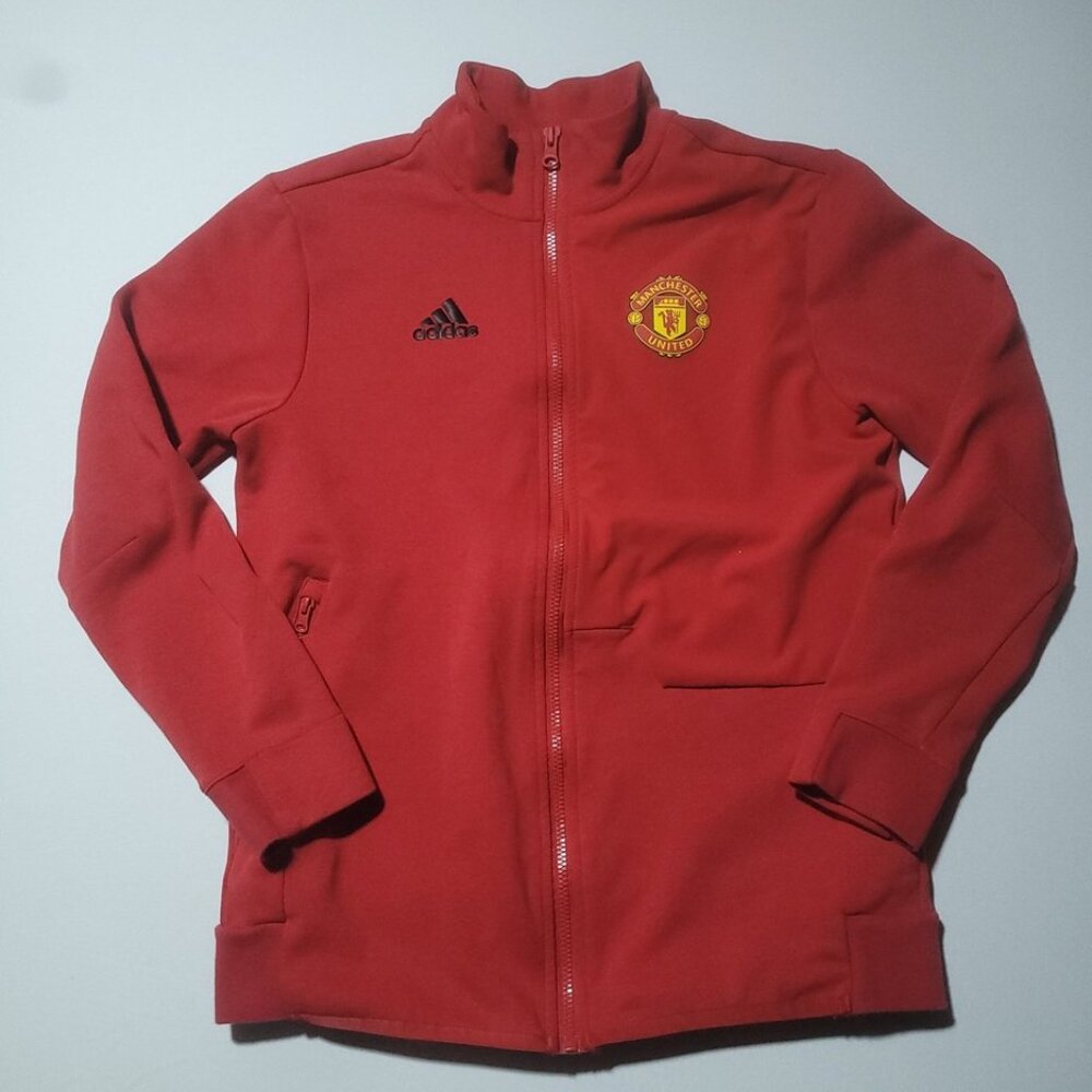 ADIDAS Manchester United Anthem 2023/24 Track Warm Up Soccer Jacket Youth Large